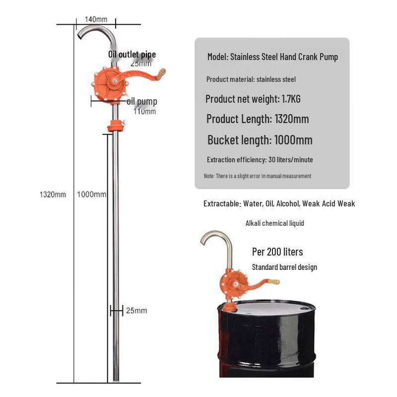 SINGFUN Manual Stainless Steel Hand Pump