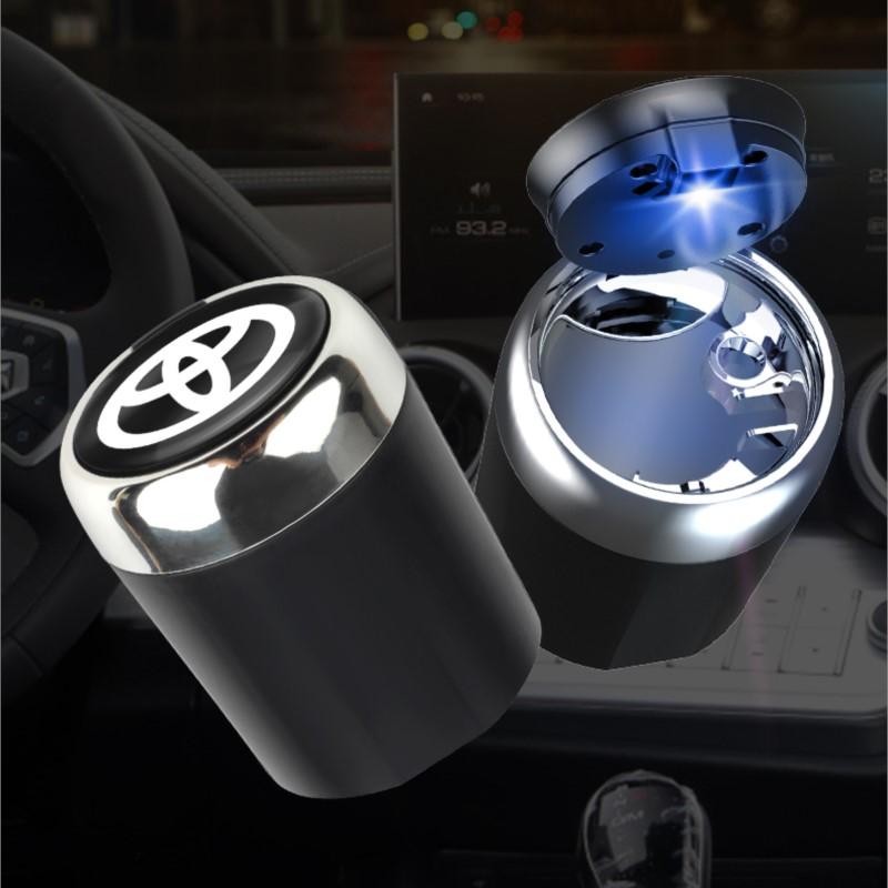 Toyota Car Ashtray For Portable Led Cars Cup Holder Auto Ashtray Cigarette Holder Box Interior Accessories