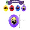 34pcs Smiling Critters Party Supplies Including a Banner, Cake Toppers, Balloons