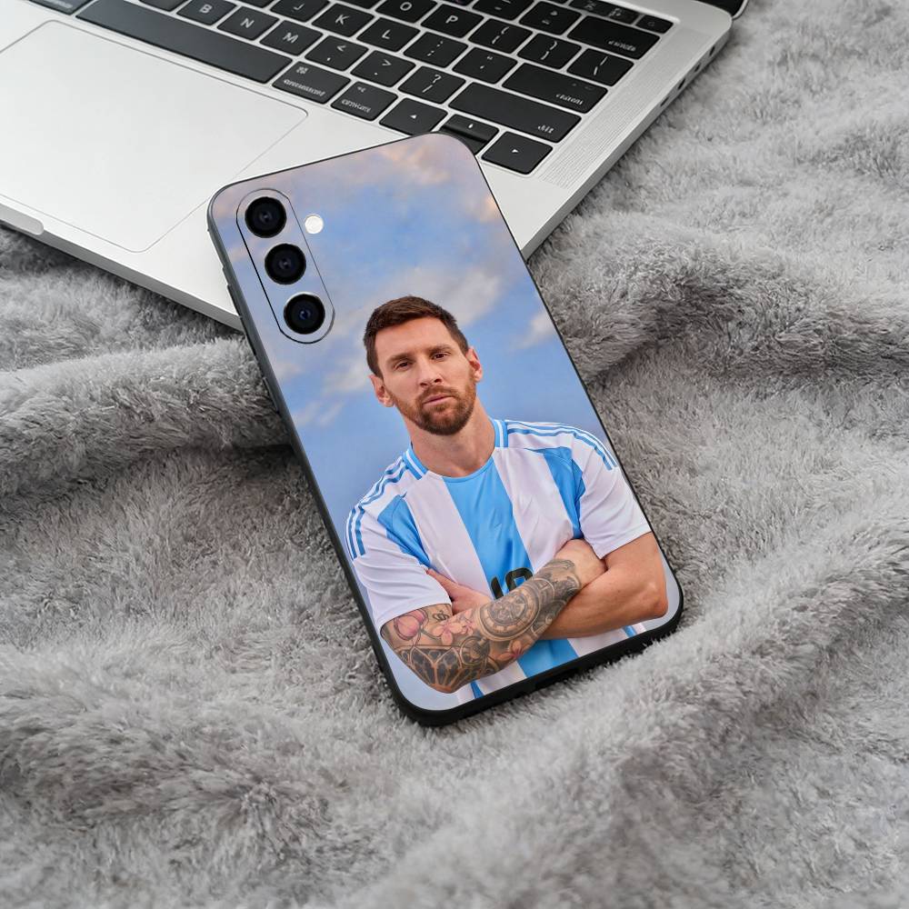 M-M-essi-No. 10 Soft Silicone phone Case for Samsung Galaxy A73/A71/A72/A70/A53/A52/A51 - Black