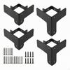 4 Pieces Three-Way Corner Frame Connector Pre-Drilled Holes Hardware Slim