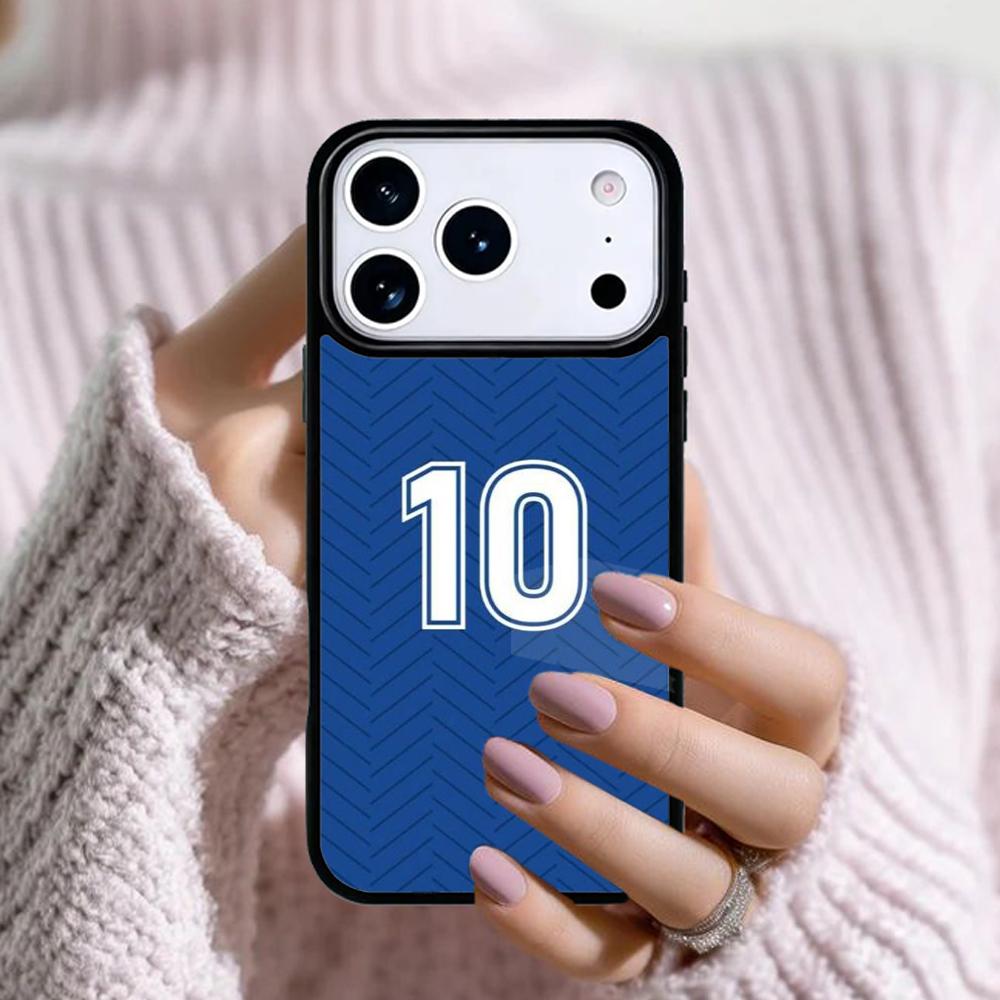Number 10 Football Phone Case For Apple iPhone 17 Air 16E 15 14 Plus 13 12 11 Pro Max Mini Funda Cover