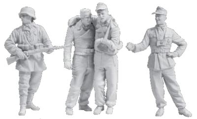 PLATZ Dragon WWII German Army Wounded Soldier and Arnhem 1944 of 4 Gen2 Plastic Model DR6648 1/35 Waffen-SS Panzergrenadier, (Set Figures) (Human)