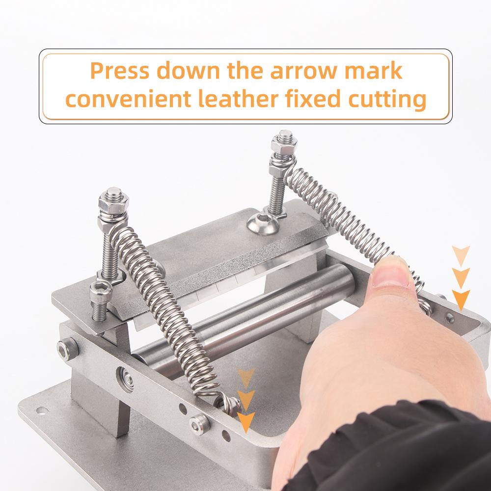 1set Precision Leather Peeling Machine, Professional Manual Stainless Steel Leather Skiver & Splitter, DIY Leather Skiving Too