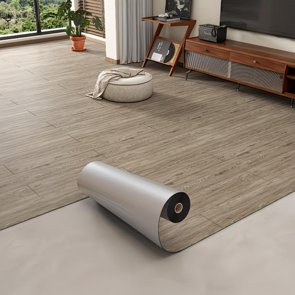 1pc 118.11in Self Adhesive Matte Floor Stickers Home Decoration Kitchen Bathroom Wardrobe Floor Wood Grain Floor Stickers
