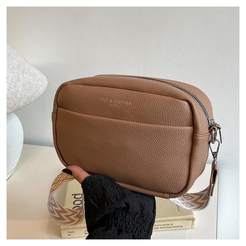 Wide Shoulder Strap Stylish and Simple Business Casual Single Shoulder Crossbody Bag Small Square Bag