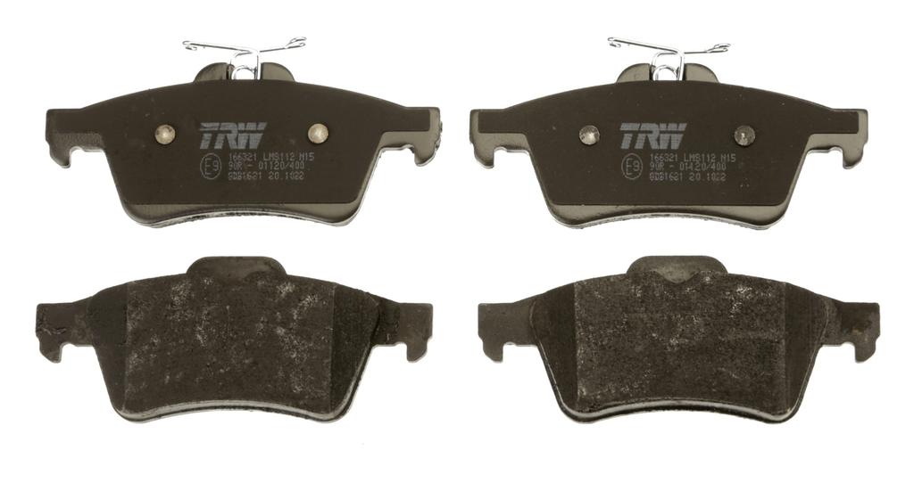 Trw Gdb1621 Trw Brake Pads Rear Without Sensor