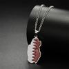  Drip Oil Qatar Map Necklace For Women Men Stainless Steel Qatari Country Flag Pendant Chain Patriotic Jewelry Wholesale