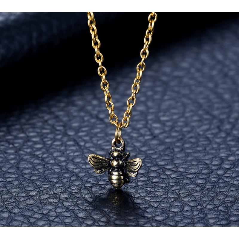 Cross-border Trade Cute Bee Pendant Necklace - Classic Simple Insect Jewelry