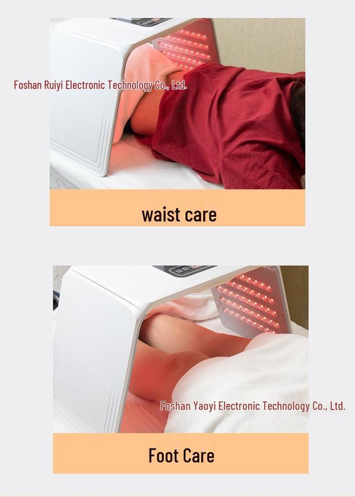Cross-LED Foldable Spectrometer: Seven-Color Photon Skin Rejuvenation & Hydrating Beauty Device with Large Spray Light Panel