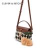 Portable Crossbody Bag Fashion High-end Sense Niche Light Luxury Shoulder Bag Bucket Bag Length 17.5cm Wide 10.5cm High 15cm