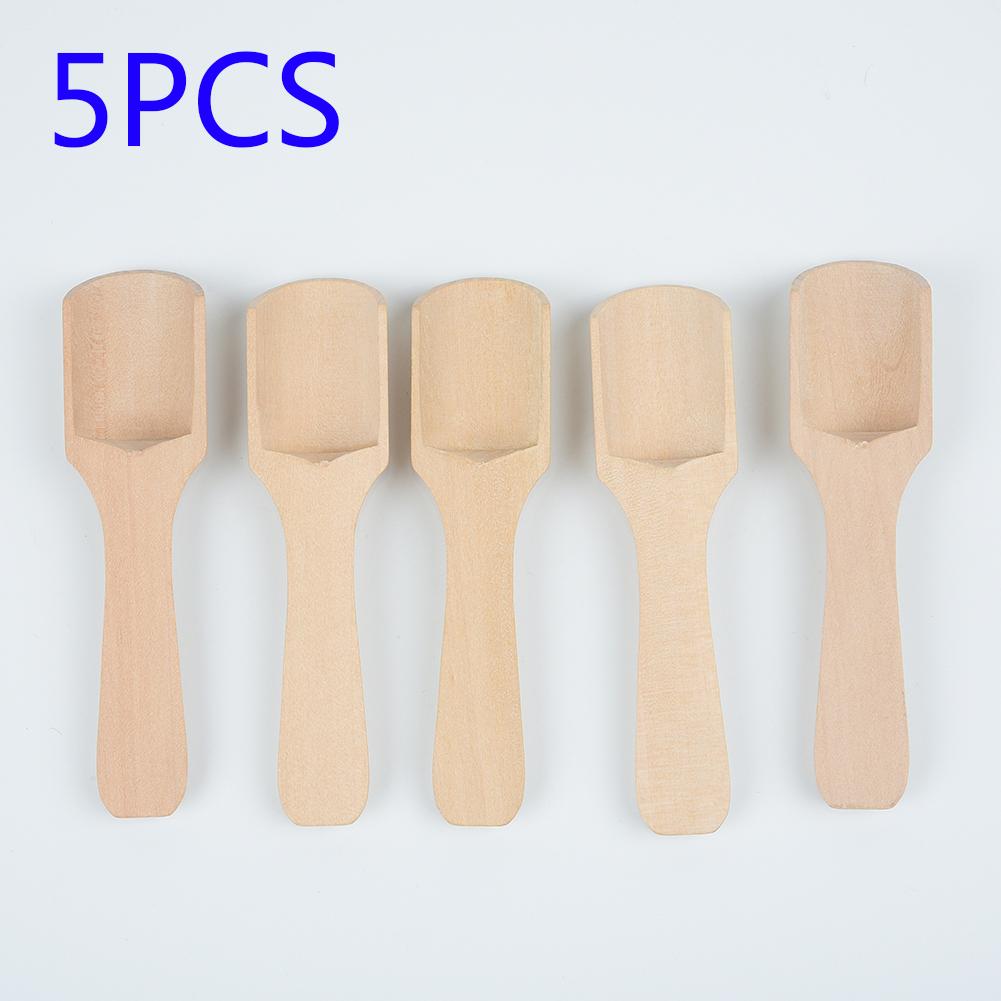 Set of 5 Small Wooden Spoons for Condiments Bath Salts Coffee and More