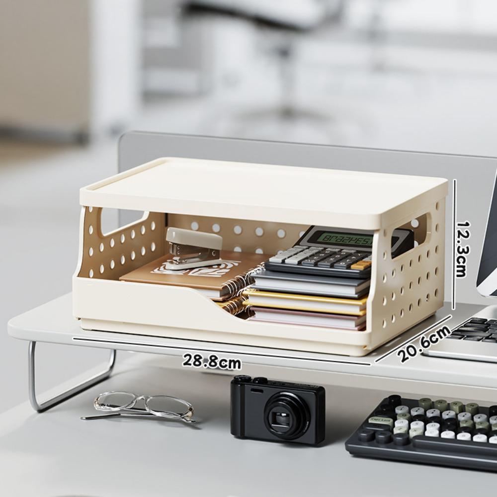 Perforated Board Foldable Storage Baskets Dopamine Folding Storage Crate Desktop Bookshelf  Home