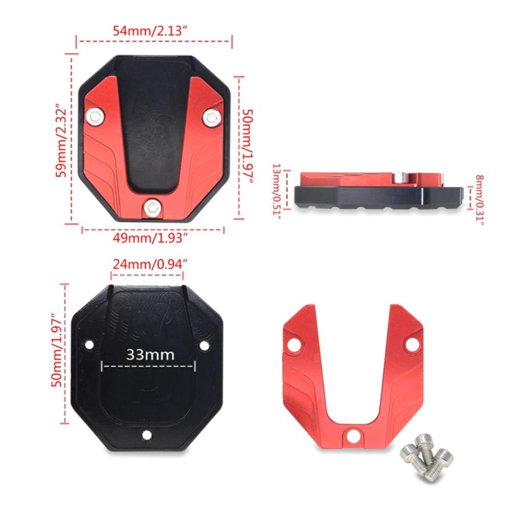Motorcycle Kickstand Foot Support Motorbike Side Kick Stand Pad Side Stand Large Foot Pad Parking Plate Base Foot Extension Pad