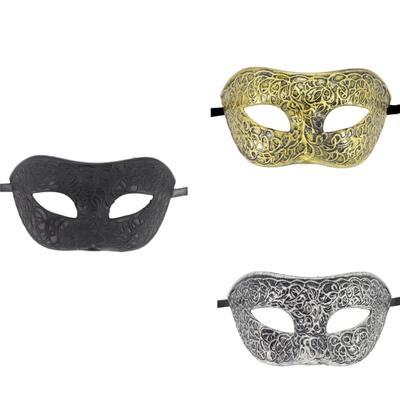 Masques de mascarade Masques vénitiens Masque de fête Masque en plastique pour costume d'Halloween Masque de Mardi Gras pour hommes Masque demi-visage Cadeaux
