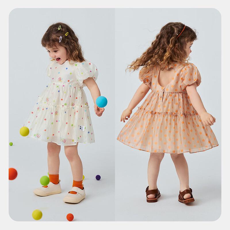 Minibala Girls' Polka Dot Summer Dress