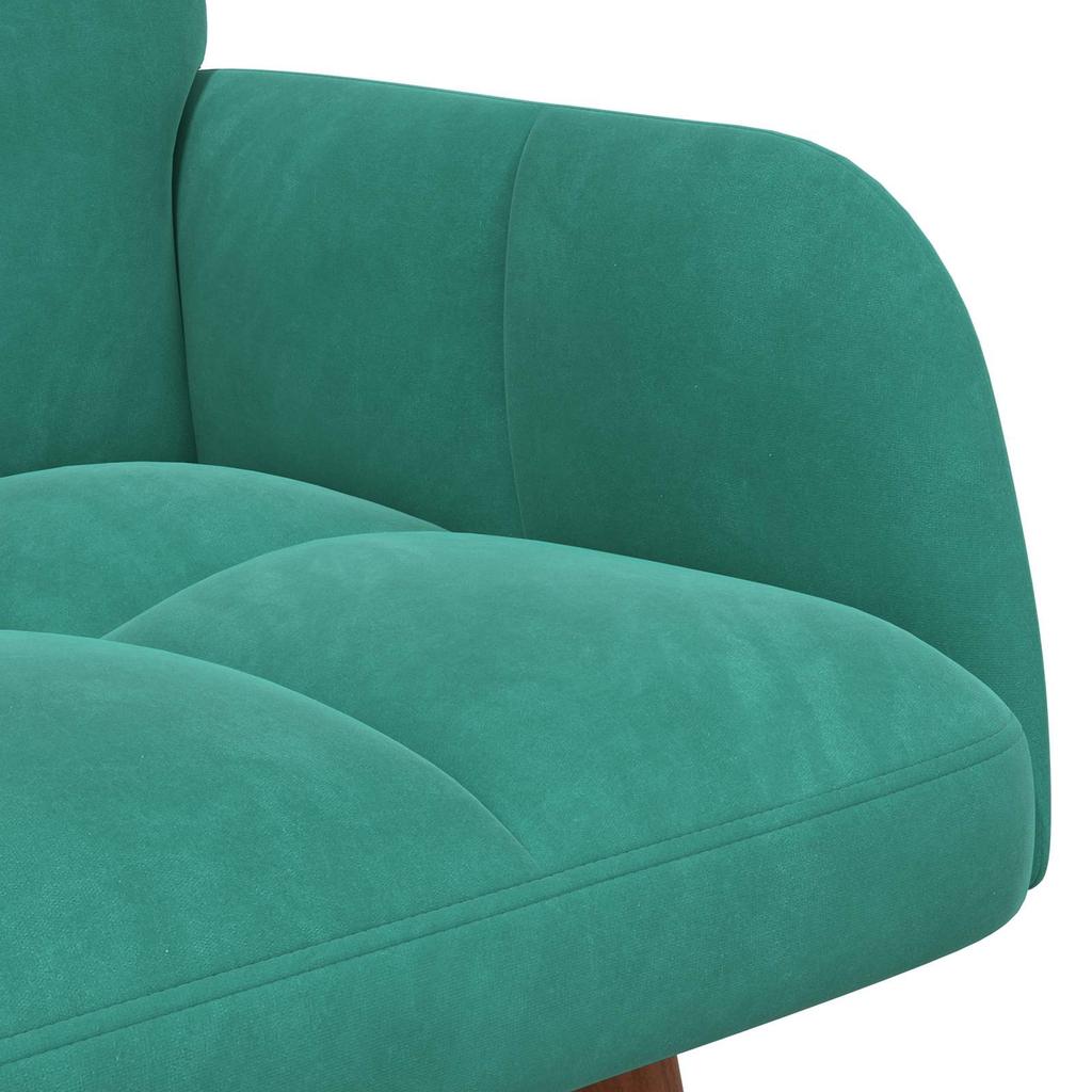 2 Seater Sofa Turquoise 115 x 61 x 87 cm Velvet (V)