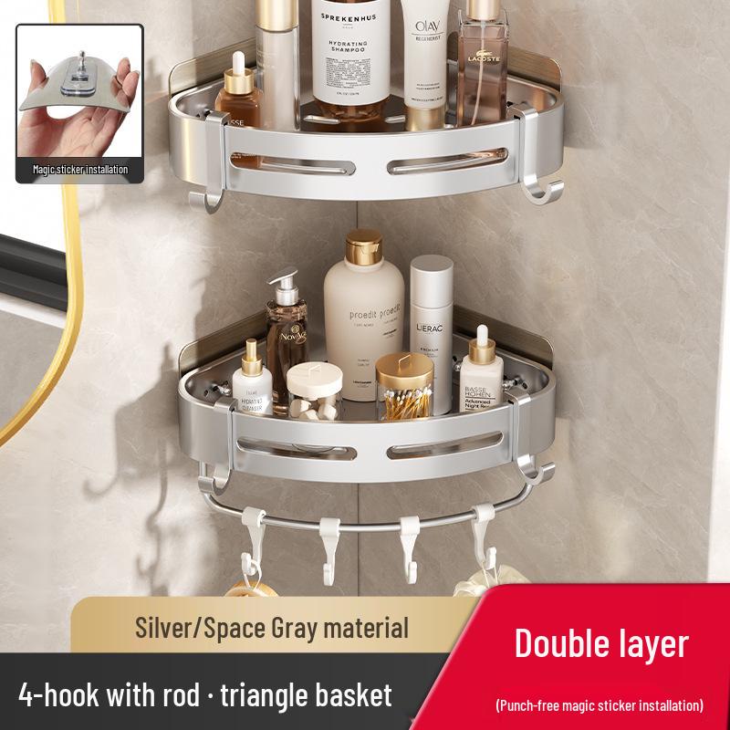 

Настенная полка для хранения в ванной комнате без сверления