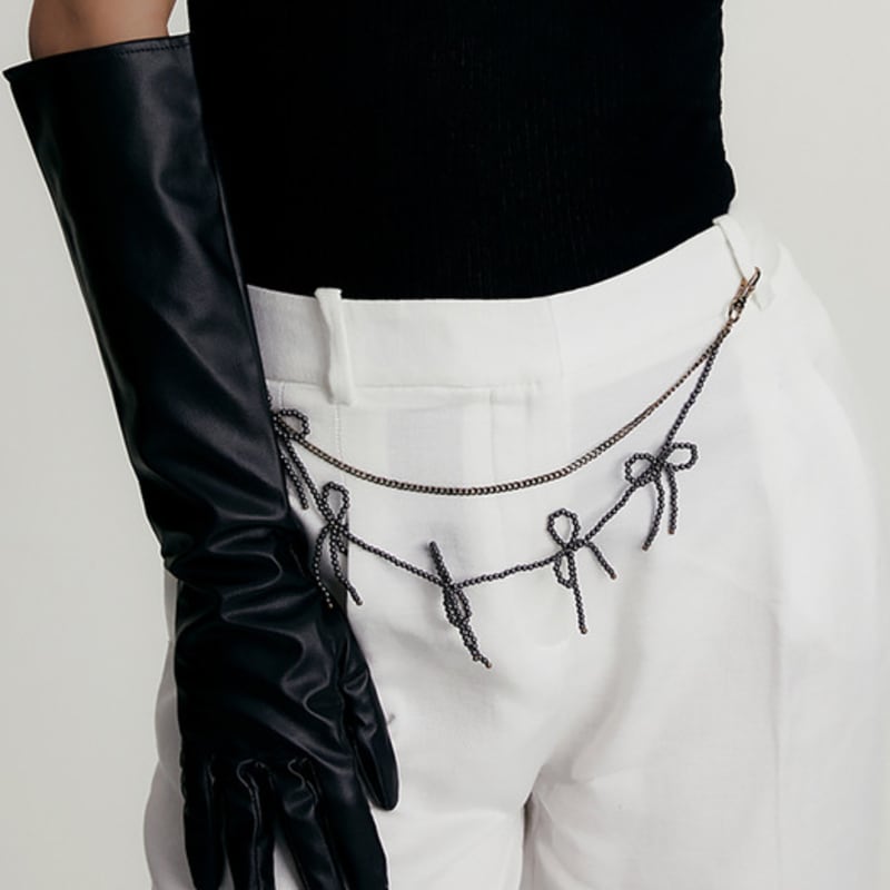 Eireve PEARL RIBBON BAG CHARM_GREY