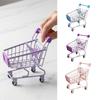 Model Shopping Cart Storage Hollow Toy Trolley Container Desktop Stationery Holder  Girls