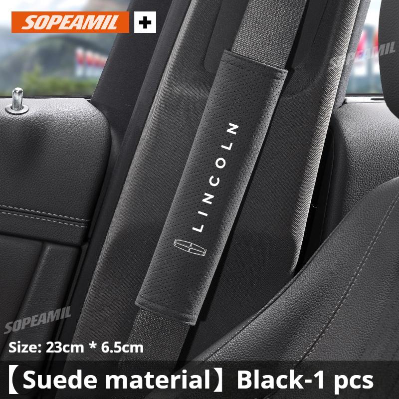 

Lincoln Z MKZ MKC MKX MKS Navigator Aviator Nautilus Corsair Car Safety Belt Shoulder pad Suede Seat belts shoulder protector