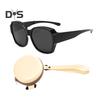 1 Pair Polarized Sunglasses UV400 Protection High Definition Lenses Folding Cover Design Functional Polarized Eyewear