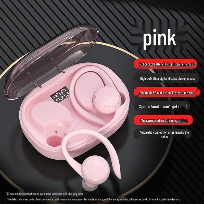 2024 New Wireless Sport Ear-hook Bluetooth Headphones: Ultra-Long Battery Life, Noise Cancelling, In-Ear Design for Men and Women