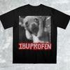 Ibuprofen Funny Dog Meme 90s Vintage Bootleg Unhinged Cringe T-Shirt for Men Women Comfortable Men Clothing