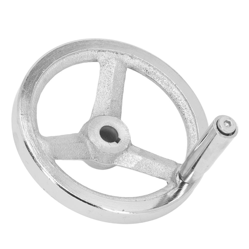 Runde Form Gusseisen Handrad Gusseisen Material Handrad mit Griff Für Drehmaschine