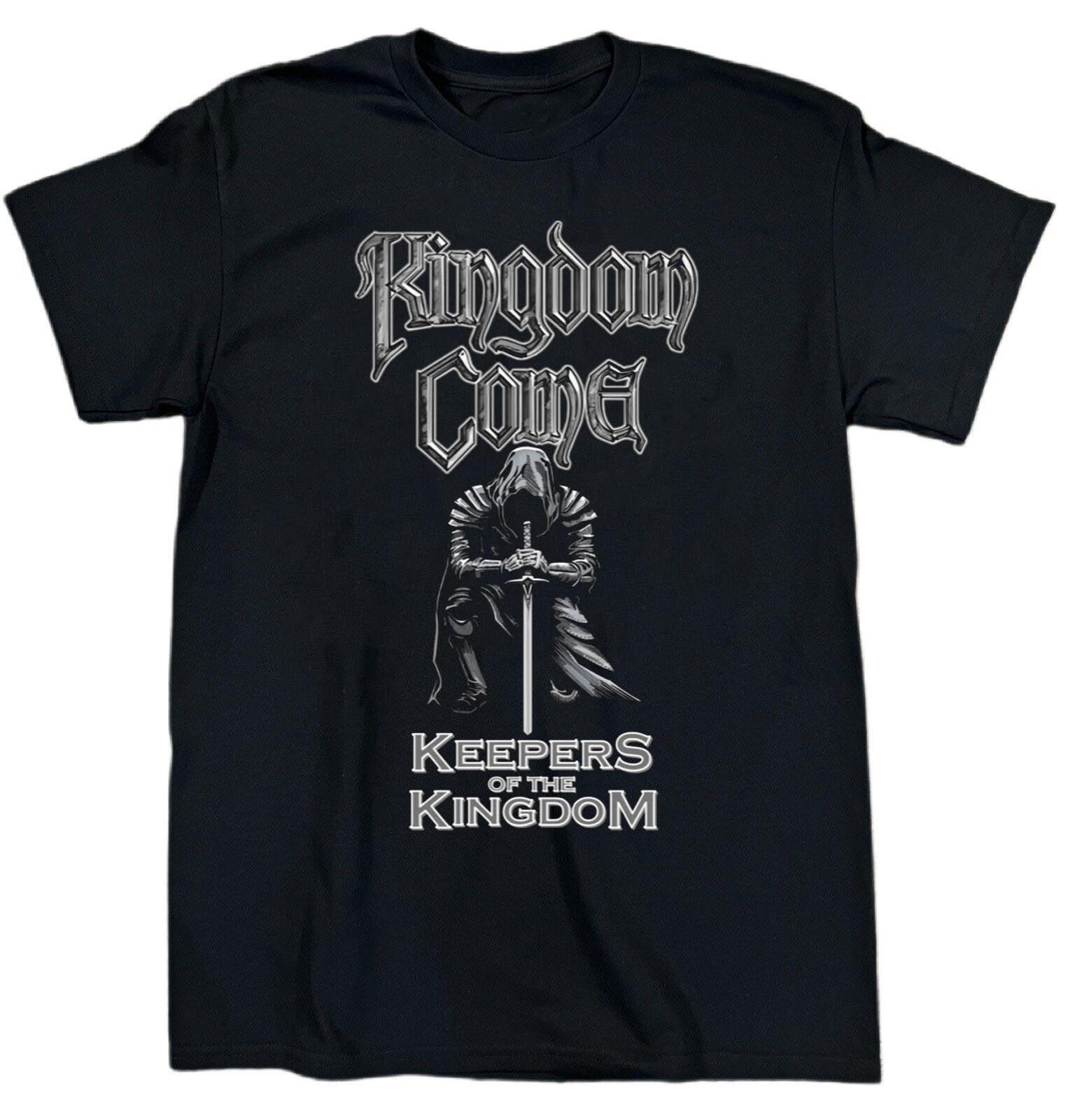Kingdom Come Band Album Music Heavy Cotton Black Shirt S-5XL CM410 S
