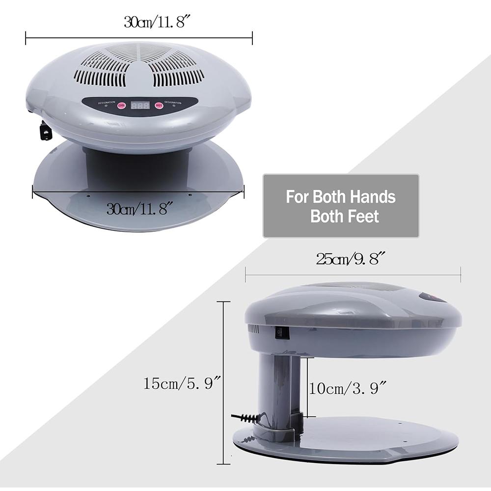 LINMANDA Air Nail Dryer 400W Intelligent Automatic Sensor Hot & Cold Air Nail Polish Drying Fan Manicure Tool for Home Salon