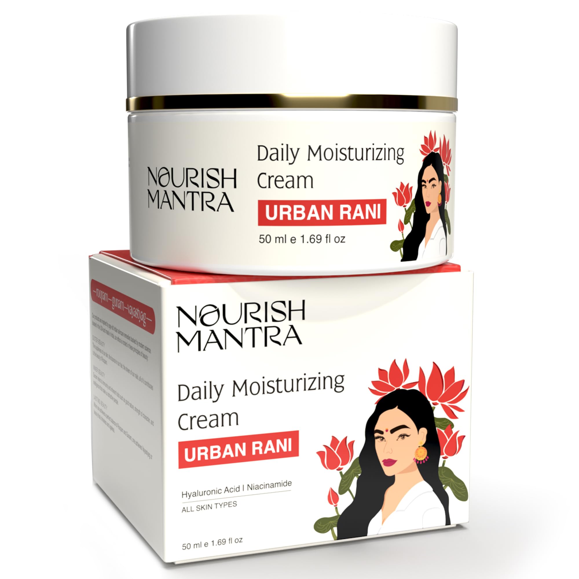 Nourish Mantra Urban Rani Daily moisturizer Cream|face cream for women daily use| face moisturizer for dry skin |face cream for winter|With Hyaluro