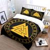 Golden Valknut, Runic Circle. Bedding Sets Duvet Cover Sets Duvet Covers Pillowcases(1*Duvet Cover 2*Pillowcases Without Duvet Insert)