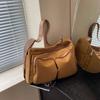 Women Multiple Pockets Shoulder Bag Solid Color Nylon Totes Vintage Large Capacity Ladies Leisure Handbags Designer Shopping Bag