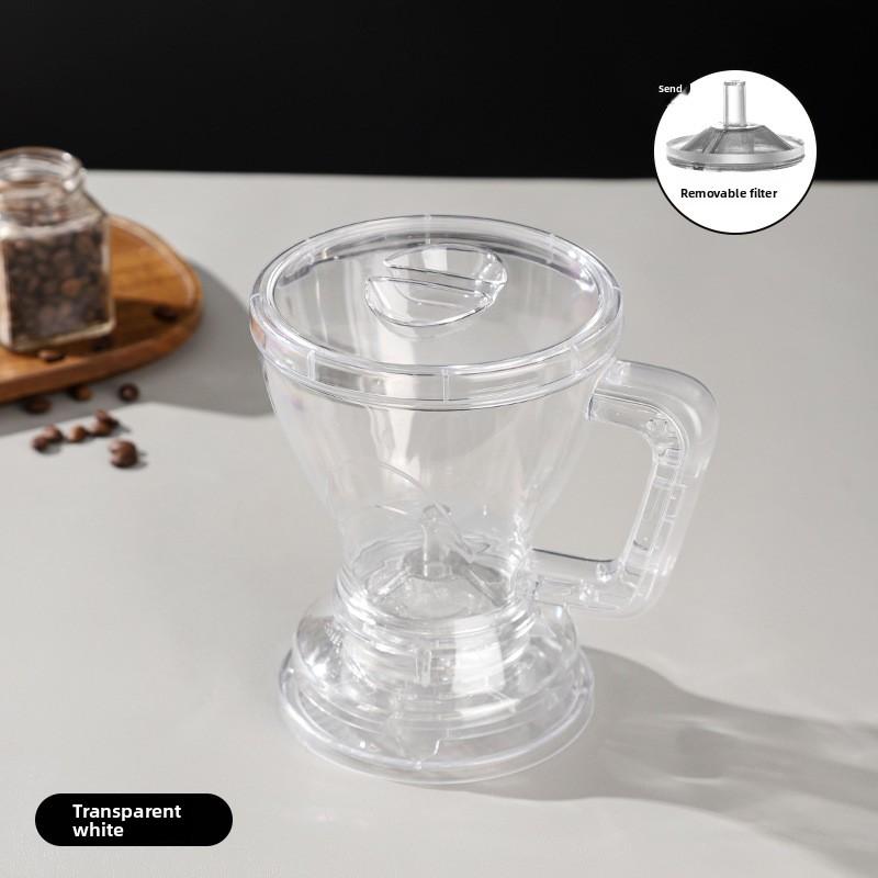Pour Over Coffee Filter Cup V60 Plastic Dripper Funnel Reusable Manual Drip Coffee Maker Cone for Home Cafe Brewing