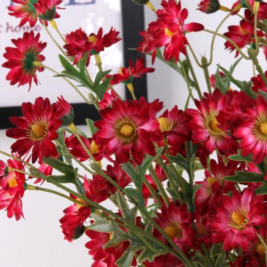 1 Stück künstliche kleine Gänseblümchen-Fälschungsblumenblätter für Zuhause, Hochzeit, Café, Dekoration