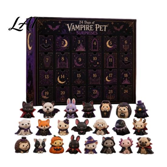 Calendario dell'Avvento di Halloween 2026 Conto alla Rovescia di 24 Giorni con Mini Figure Sorpresa Collezionabili Set di Giocattoli Fatati per Bambini Adulti Gadget per Feste da Tavolo