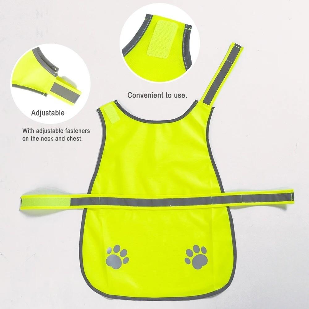 Breathable Puppy Visibility Jacket Adjustable Pet Fluorescent Clothes Dog Safety Vest Chihuahua