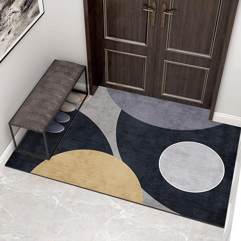 

Ковер в европейском стиле с геометрическим круглым узором, для гостиной, дивана, спальни, кабинета, кухни, прихожей, входной двери, противоскользящий, модный декор, коврик 40x60cm