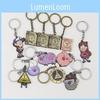 Aanpasbare Gravity Falls Sleutelhanger met Schattig Varkenspersonage 3,7 cm Grootte Uniek Ontwerp