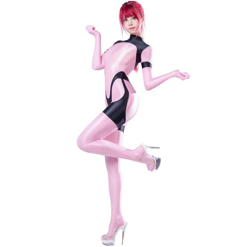 Full Body Sexy Cosplay Smooth Shiny Dance Tights [LOST-G] Tights, Costume, Pantyhose, (PINK, M)