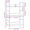 Bookshelf with 3 Shelves Oak Finish 60 * 27.6 * 90.5 cm Wood Based Material