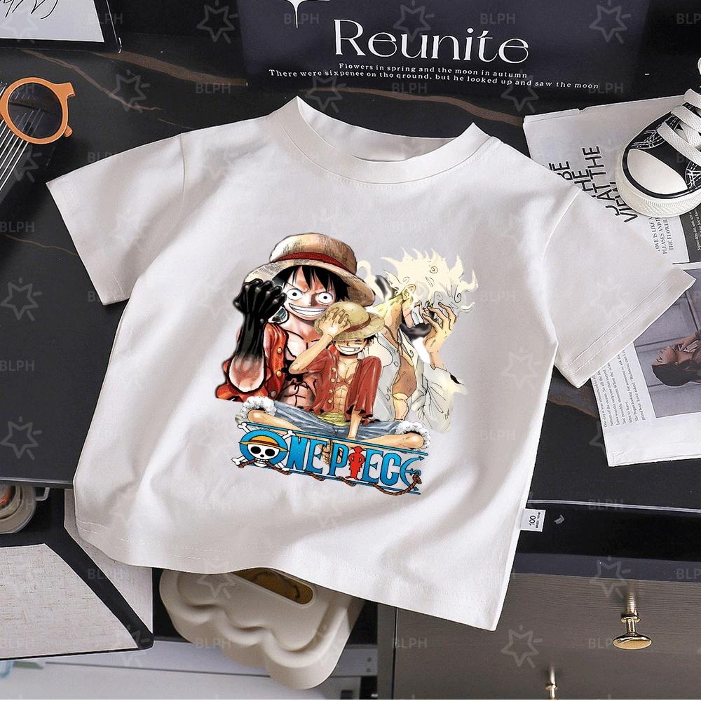 Kids TShirt Anime Cartoon Print Summer Casual Short Sleeve Tee for Boys Girls Fashion Tops