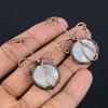 Moonstone Earrings, 999 Copper Wire Wrapped Jewelry, Gemstone Earrings, Gift For Her Handmade Dainty Jewelry