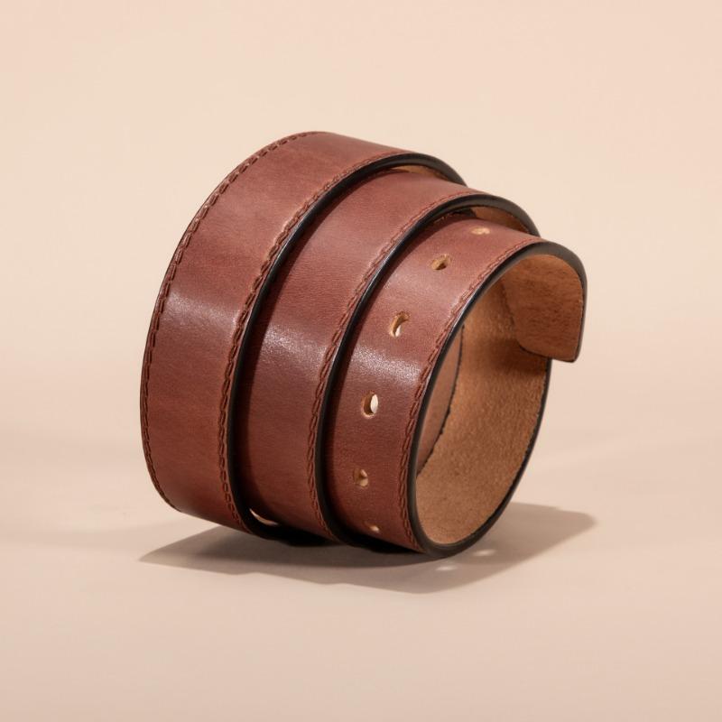 First Layer Cowhide Belt Men's Retro Casual Pin Buckle Leather Belt Men's Cowhide Vegetable Tanned Belt