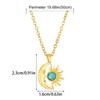 Elegant Sun Moon Pendant Necklace Unique Sun and Moon Charm Necklace Adornment Beautiful Opal Adorned Neck Chain Jewelry