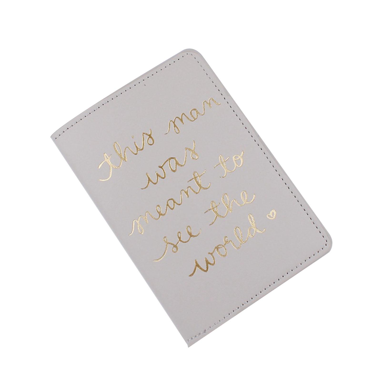 

Обложка для паспорта для влюбленных пар с горячим тиснением букв для женщин, мужчин, путешествий, моды, свадеб, подарков серый