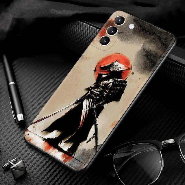 Japońska sztuka samurajska pokrowiec na smartfona do Samsung Galaxy S21 Ultra S20 Fe S10 Plus S9 S10e S10lite Shell miękkie Fundas