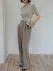 Memua Wave One-Pleat Semi-Wide Slacks