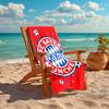 Personalized customized proof beach towel with Bayern Munich pattern - soft, absorbent, quick-drying, perfect swimming, camping&bathing